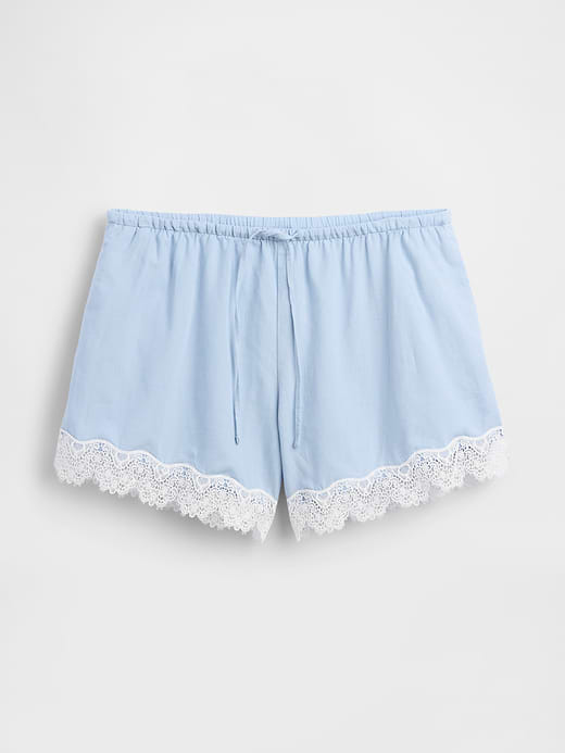 Gap 4" Mid Rise Linen-Blend Lace-Trim Shorts — photo 7