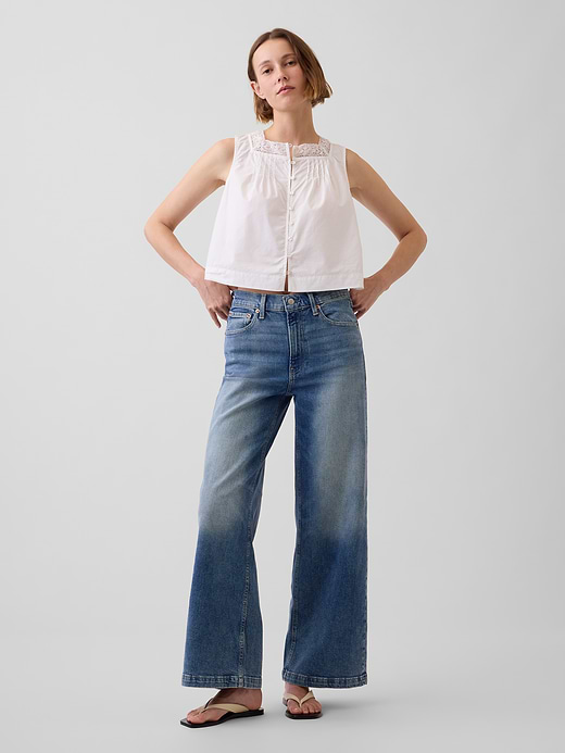 Gap High Rise Stride Wide-Leg Ankle Jeans — photo 8