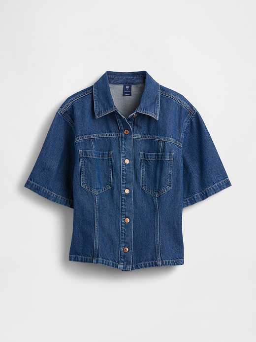 Gap UltraSoft Denim Pocket Shirt — photo 6