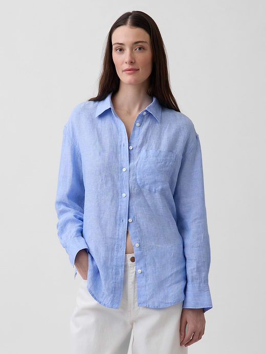Gap 100% Linen Oversized Shirt — photo 1