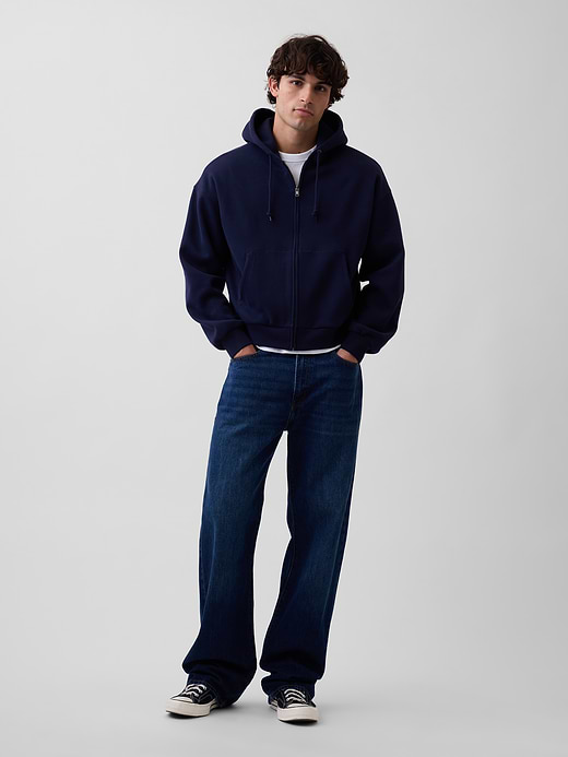 Gap VintageSoft Oversized Crop Zip Hoodie — photo 3