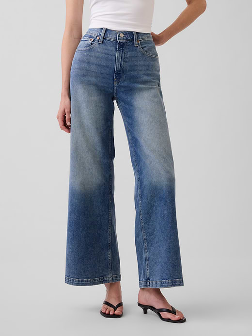 Gap High Rise Stride Wide-Leg Ankle Jeans — photo 3