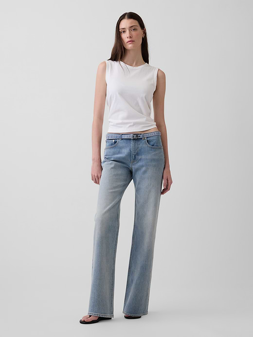 Gap Mid Rise Relaxed Straight Jeans — photo 1