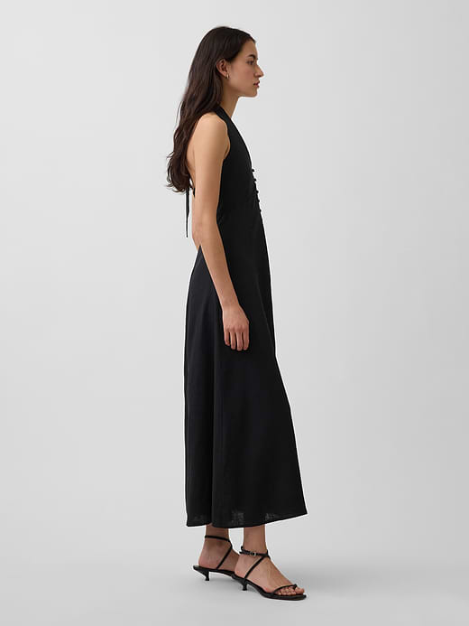 Gap Linen-Blend Halter Maxi Dress — photo 4