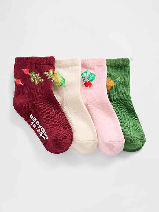 Gap Baby & Toddler Quarter Crew Socks (4-Pack) — photo 1