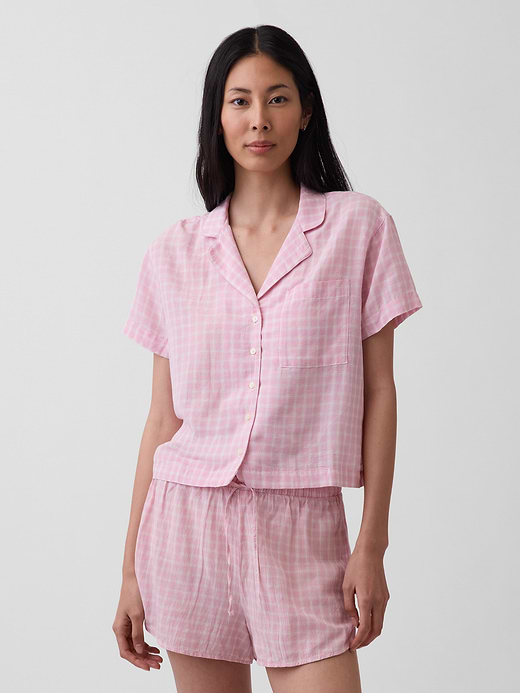 Gap Crinkle Gauze Oversized PJ Shirt — photo 1