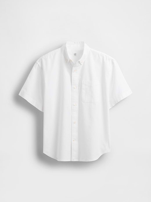 Gap Kids Uniform Relaxed Oxford Shirt — photo 9