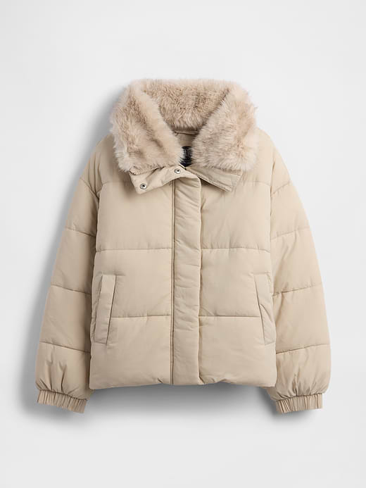 Gap Faux Fur-Trim Puffer Jacket — photo 6