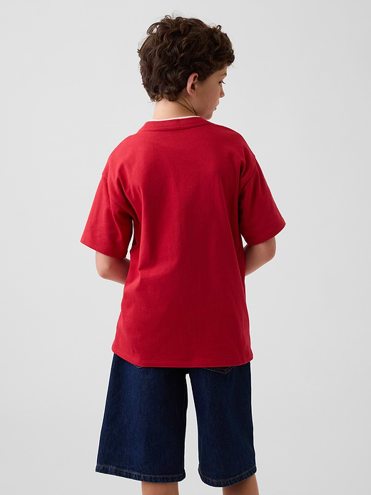 Gap Kids Heavyweight Relaxed Gap Logo T-Shirt — photo 4