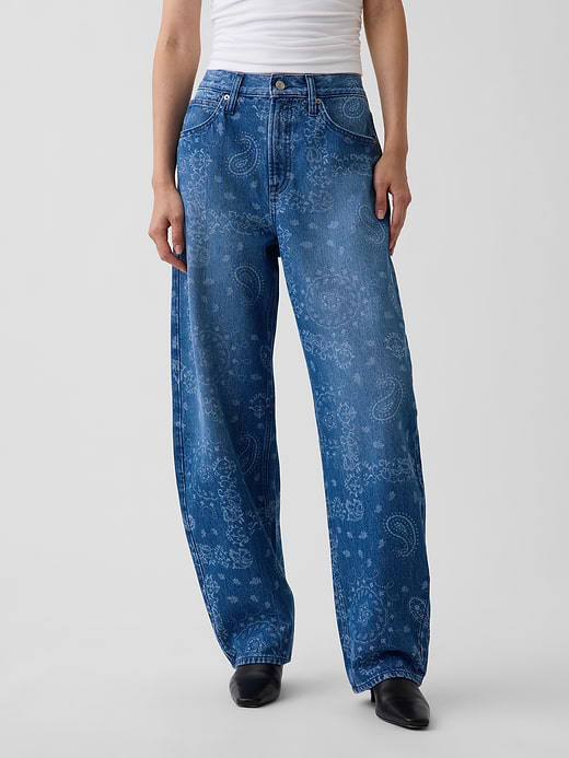 Gap High Rise Barrel Jeans — photo 3