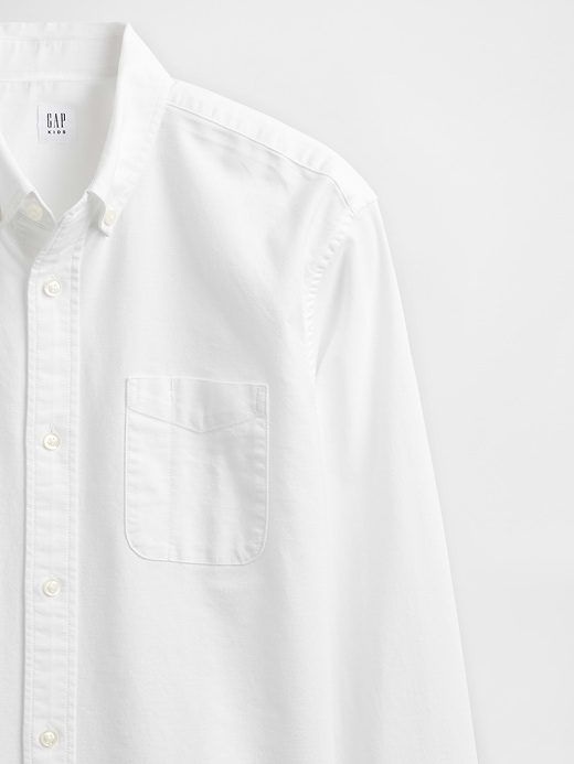 Gap Kids Uniform Relaxed Oxford Shirt — photo 6