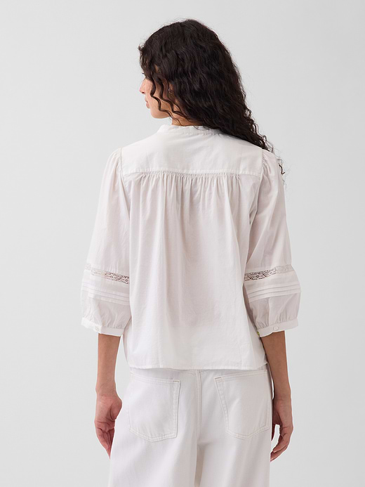 Gap Lace-Trim Button-Front Swing Top — photo 4