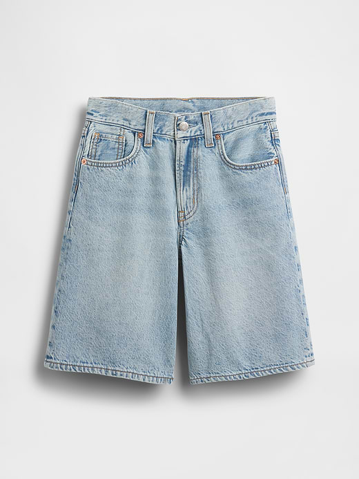 Gap Kids Mid Rise Longline Denim Shorts — photo 3