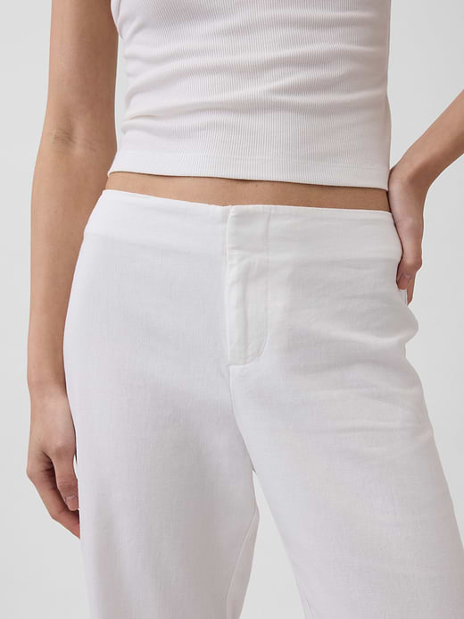 Gap Low Rise Linen-Blend Flare Pants — photo 6