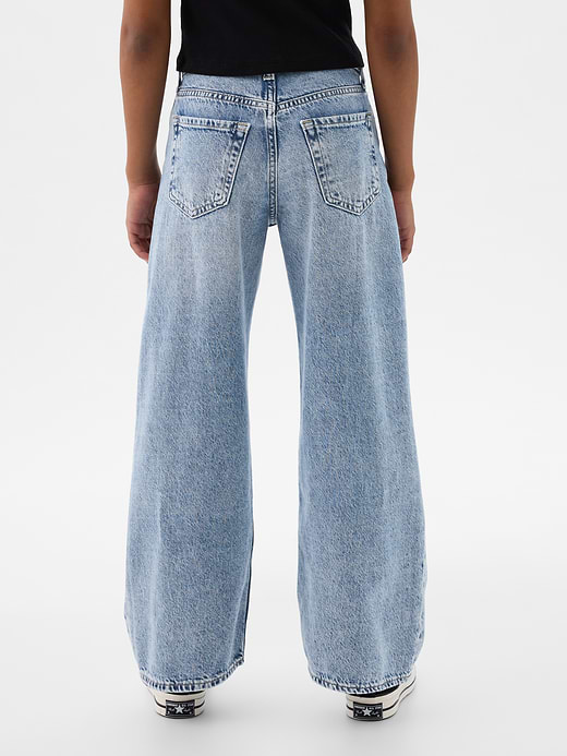 Gap Kids Low Rise Stride Wide-Leg Jeans — photo 4