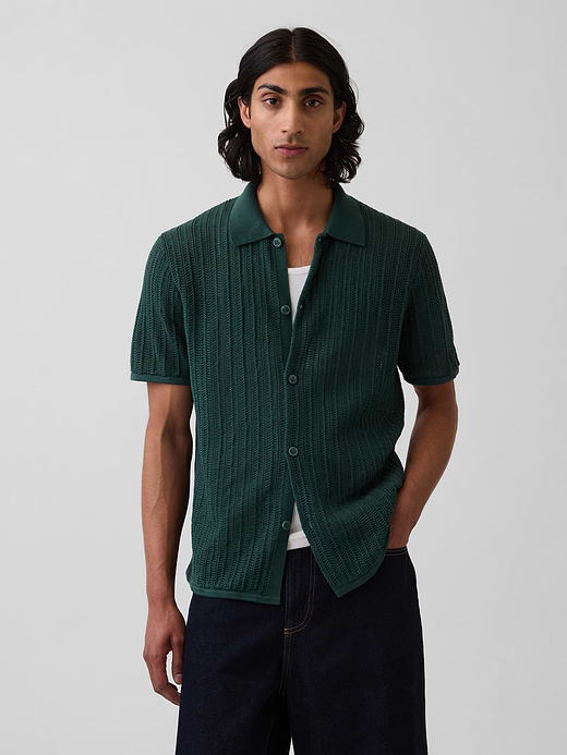 Gap Textured Relaxed Sweater Shirt — photo 1