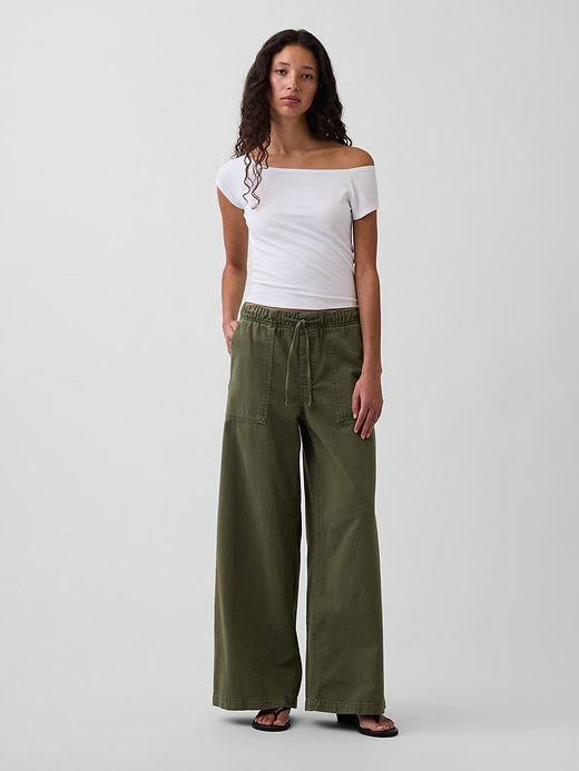 Gap CloseKnit Jersey Off-Shoulder Crop T-Shirt — photo 3