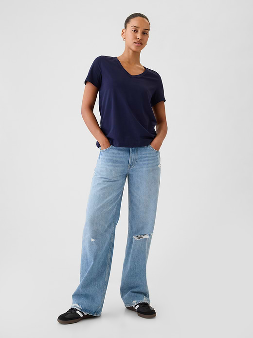 Gap Organic Cotton VintageSoft V-Neck T-Shirt — photo 4