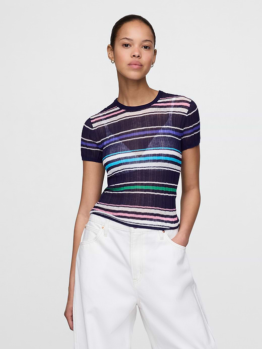 Gap Sheer Rib Sweater T-Shirt — photo 1