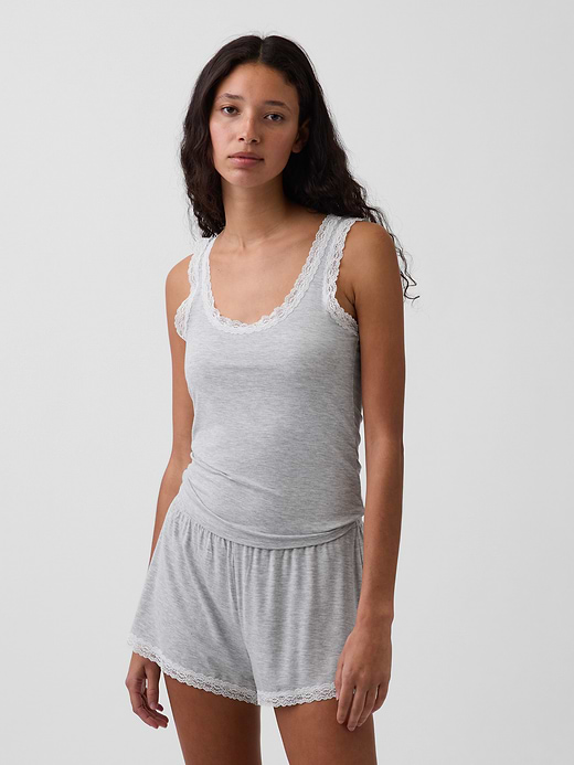 Gap SoftMade Modal Lace-Trim PJ Tank Top — photo 1