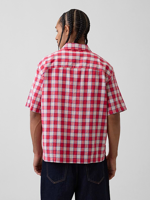 Gap Linen-Cotton Relaxed Straight-Hem Shirt — photo 4