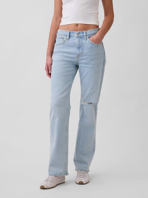Gap Mid Rise Relaxed Straight Jeans — photo 11