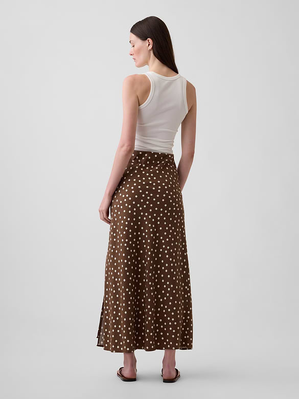 Gap Linen-Blend Maxi Slip Skirt — photo 3
