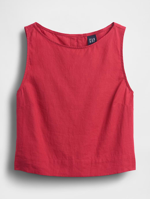 Gap Linen-Blend Crop Shell Tank Top — photo 7