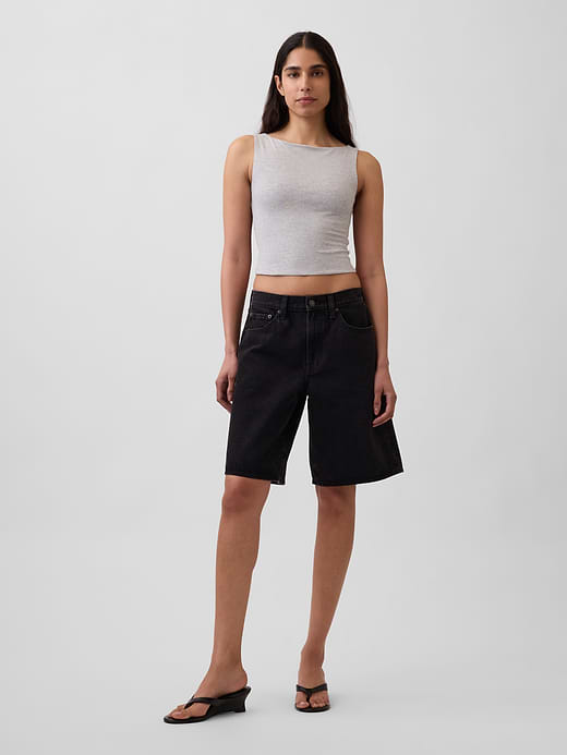 Gap CloseKnit Jersey Boatneck Crop Tank Top — photo 3