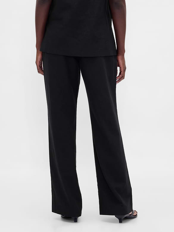 Gap Low Rise Linen-Blend Flare Pants — photo 5