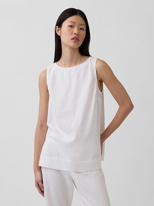 Gap Linen-Blend Shell Tank Top — photo 1