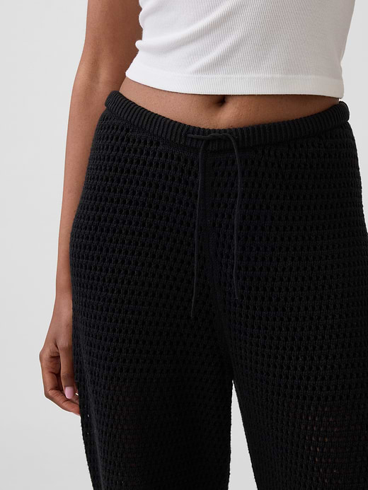 Gap 100% Cotton Crochet Sweater Pants — photo 6