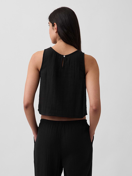 Gap Cotton Gauze Racer Shell Tank Top — photo 4