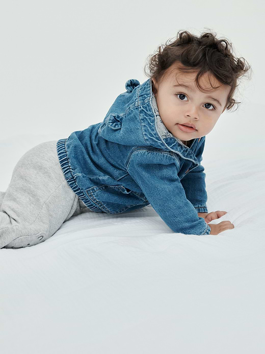 Gap Baby Jersey-Lined Hooded Denim Jacket — photo 5