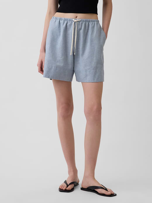 Gap 6" Linen-Blend Easy Shorts — photo 3