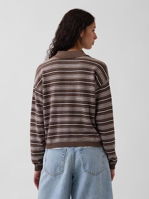 Gap 100% Cotton Relaxed Polo Sweater — photo 4