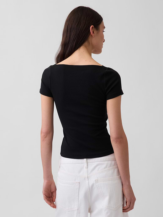 Gap Modern Lace-Trim Crop Top — photo 4