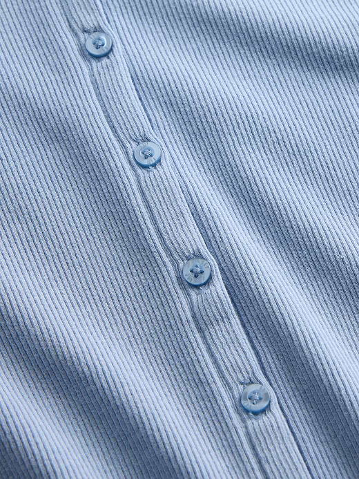 Gap Modern Rib Button-Front Crew T-Shirt — photo 5