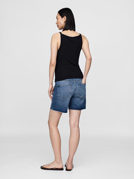 Gap 7" Maternity Full Panel Denim Bermuda Shorts — photo 3