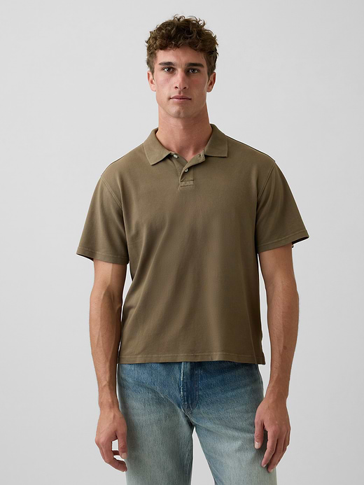 Gap Relaxed Pique Polo — photo 1
