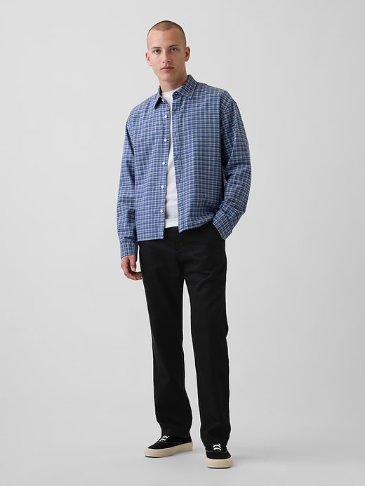Gap Linen-Cotton Relaxed Straight Trousers — photo 1