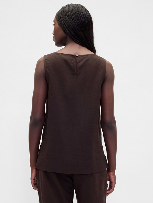 Gap Linen-Blend Shell Tank Top — photo 4