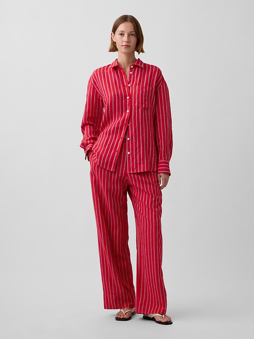 Gap Linen-Blend Easy Wide-Leg Pants — photo 1