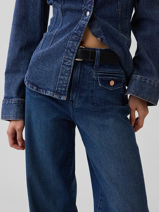 Gap High Rise Stride Wide-Leg Jeans — photo 6