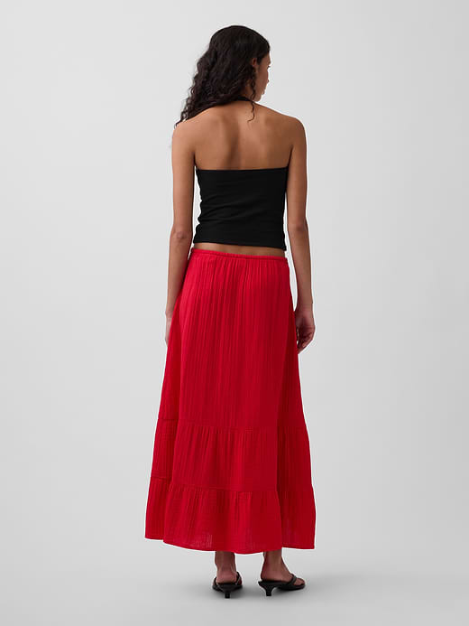Gap Cotton Gauze Tiered Easy Maxi Skirt — photo 3