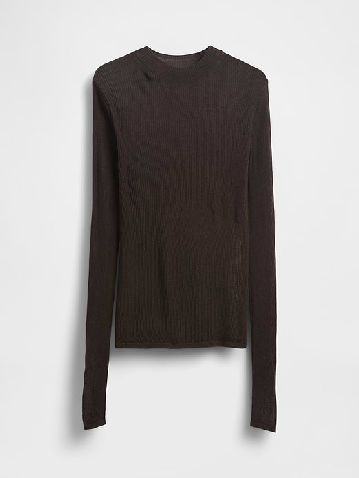 Gap High-Neck Sheer Sweater — photo 6