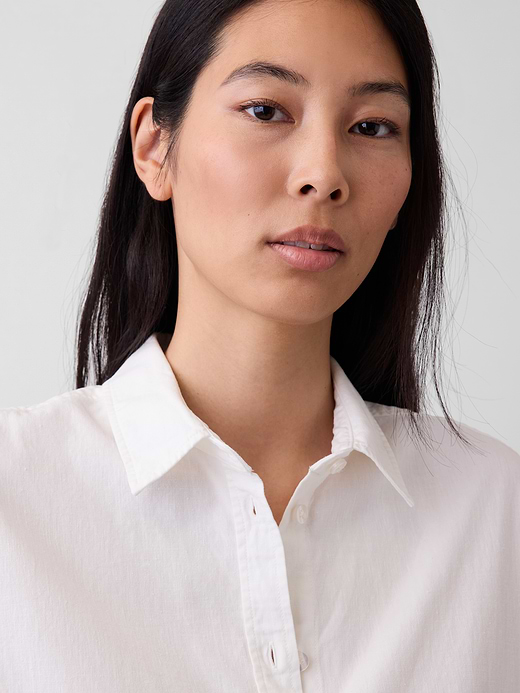 Gap Linen-Blend Oversized Shirt — photo 5