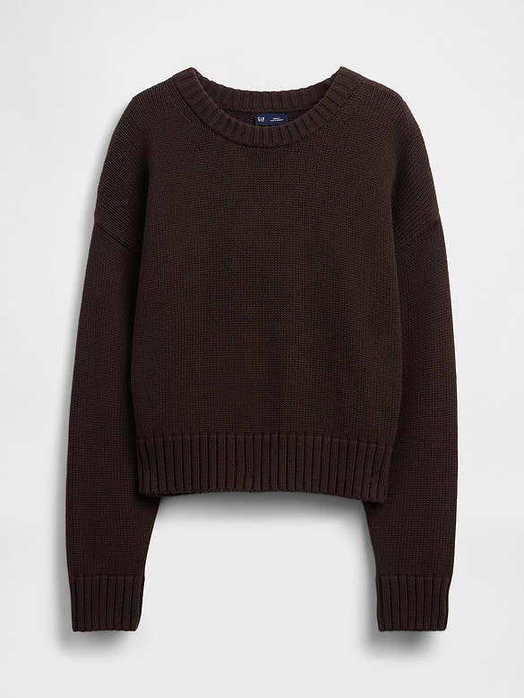 Gap 100% Cotton Oversized Crop Sweater — photo 6