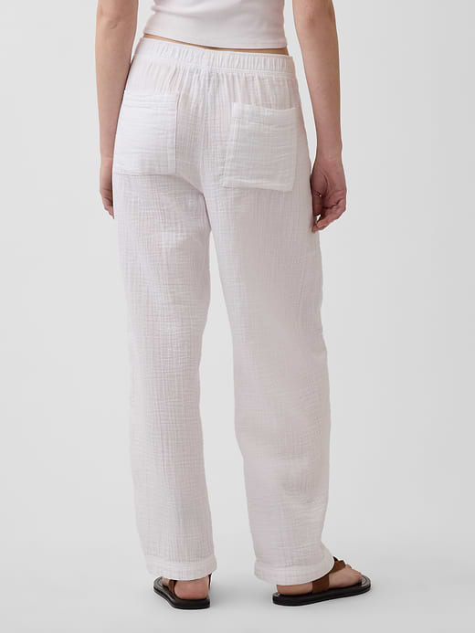 Gap Cotton Gauze Easy Barrel Pants — photo 5