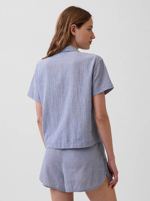Gap Crinkle Gauze Oversized PJ Shirt — photo 4